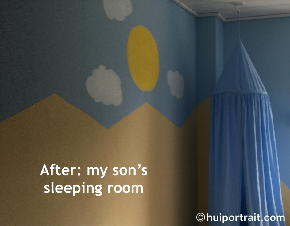 Hui painting Anton´s room after 1