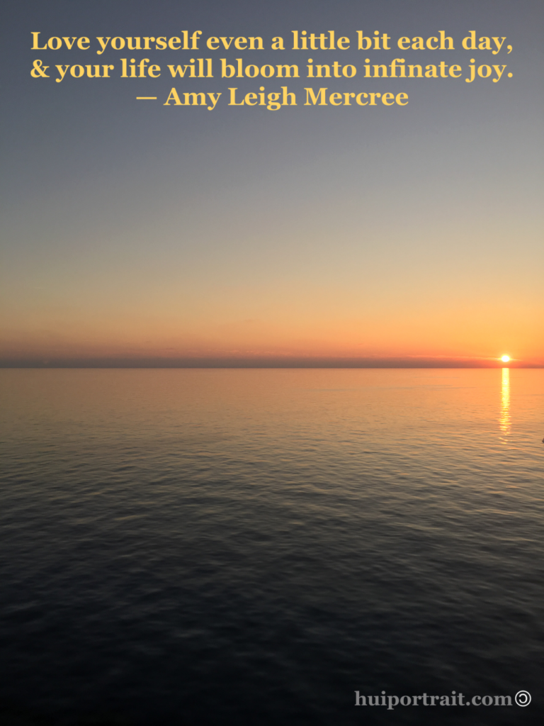 Amy Leigh Mercree saying, love yourself 